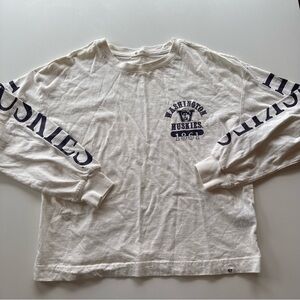 '47 Brand Washington Huskies White Long Sleeve Tee with Navy Graphics